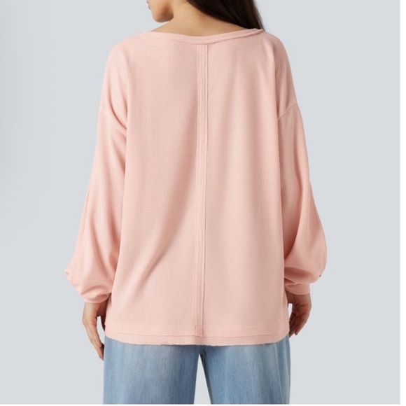 Scoop Neck Waffle Fit Top by Halara - Picture 4 of 4